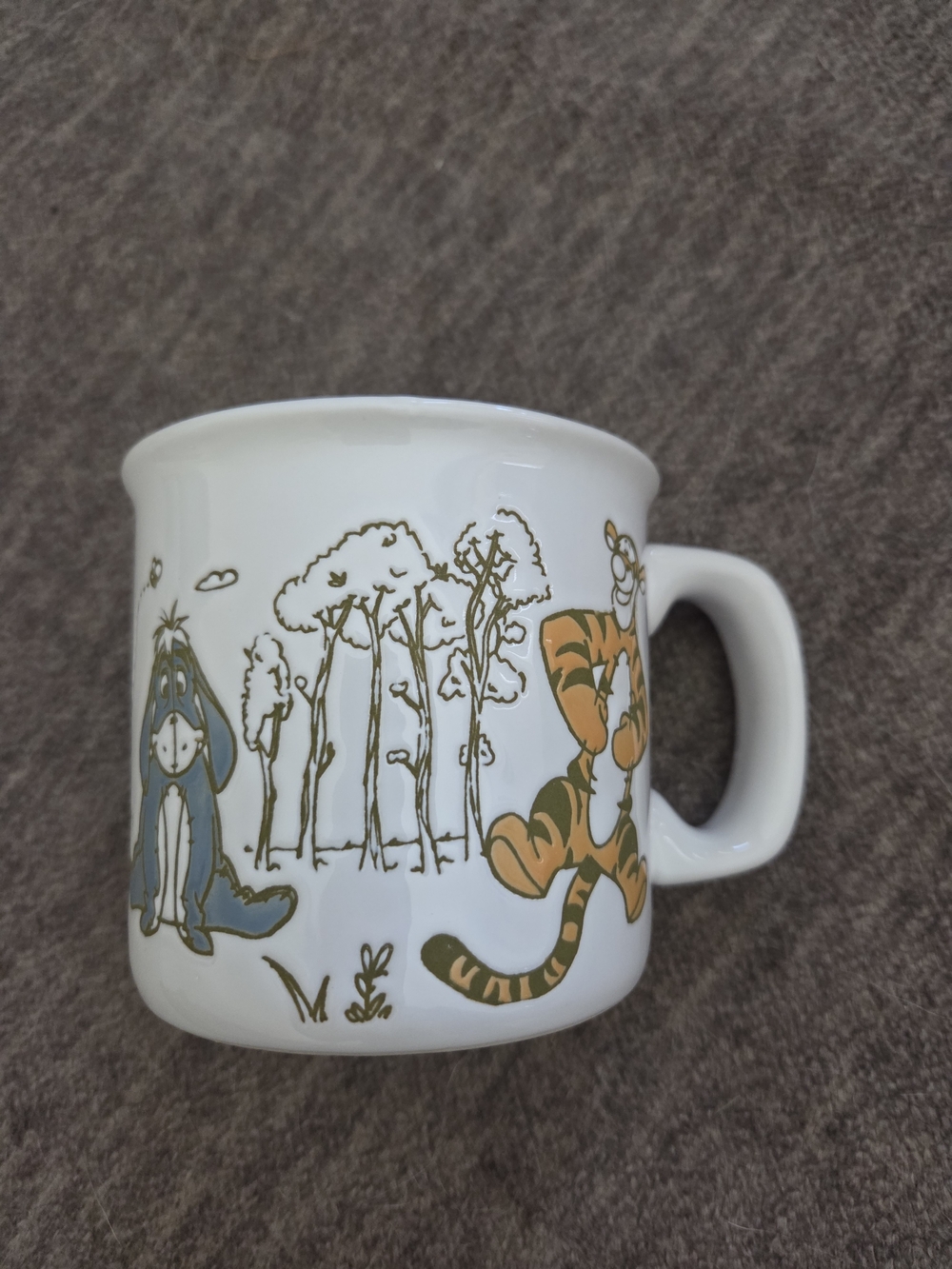 Disney Winnie the Pooh Ceramic Mug - White with Black Text